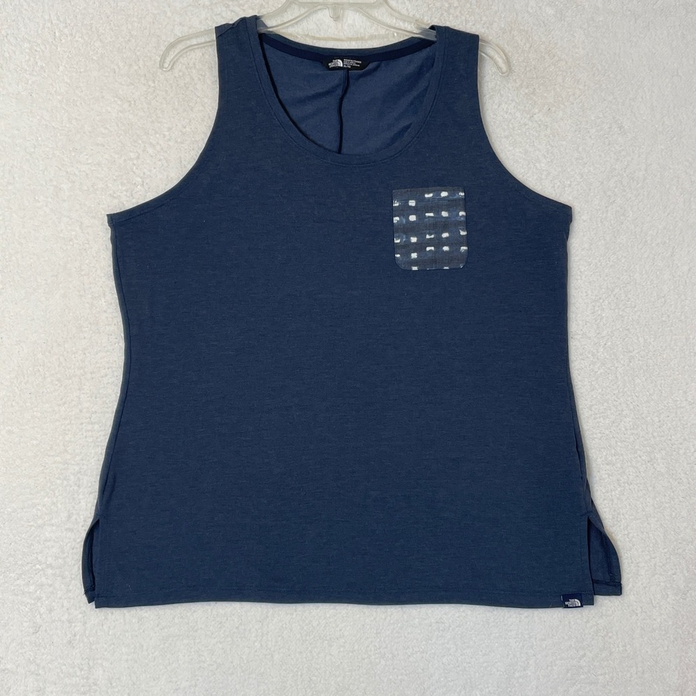 The North Face Womens Navy Blue Pocket Tank Top NF0A3KFP XL